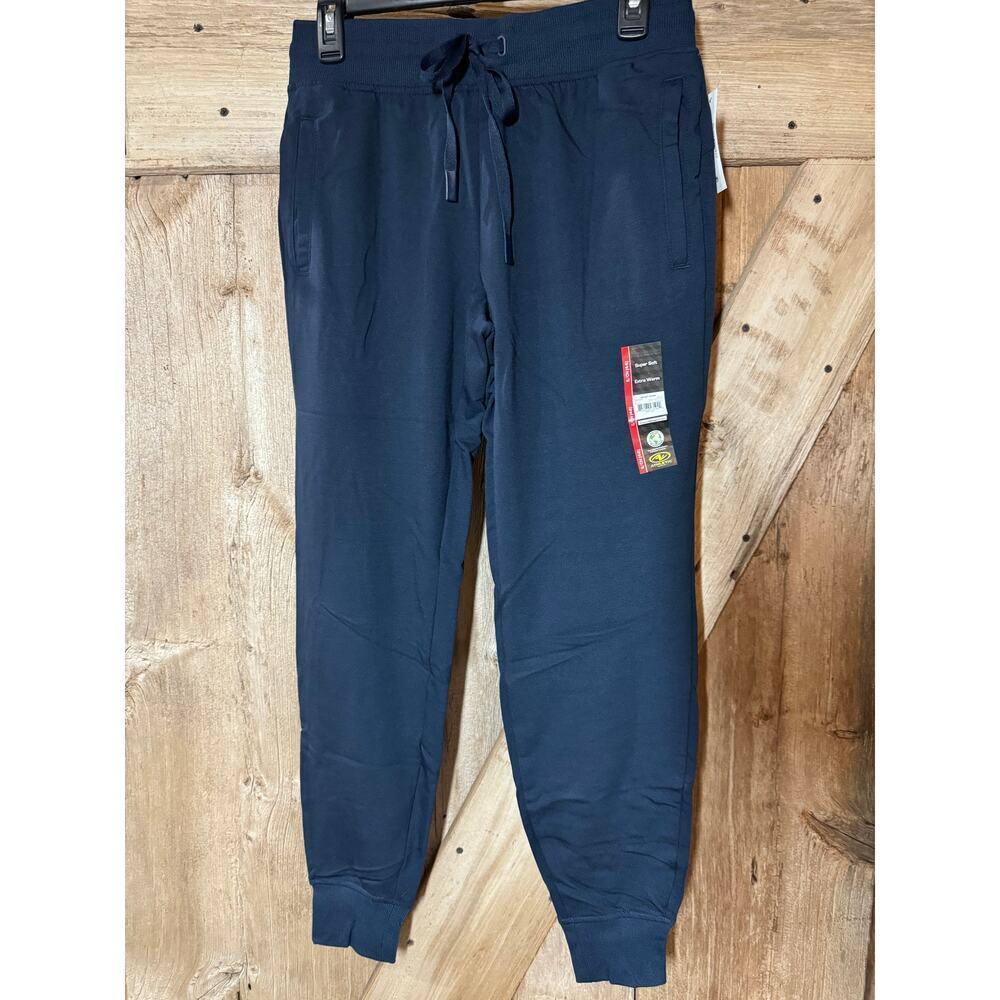NWT 2 Pack Athletic Works Women Soft Lightweight Jogger Pant w/ Pockets Navy Sm